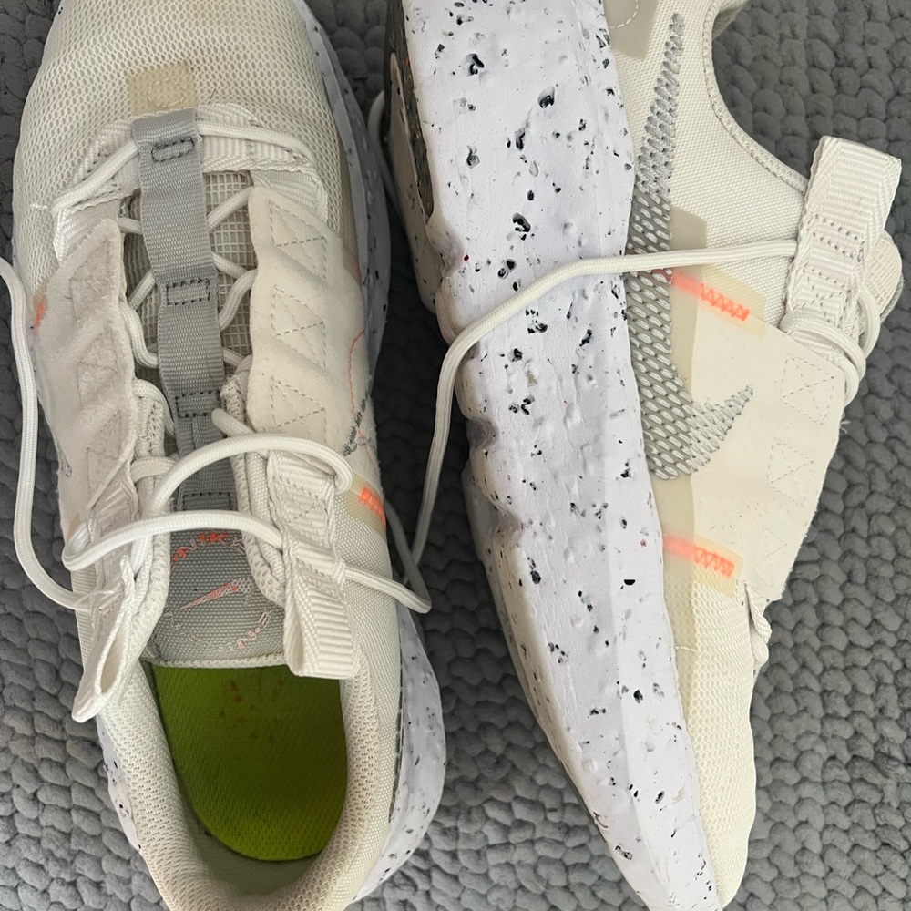 Nike Crater Impact White and Gray Sneakers